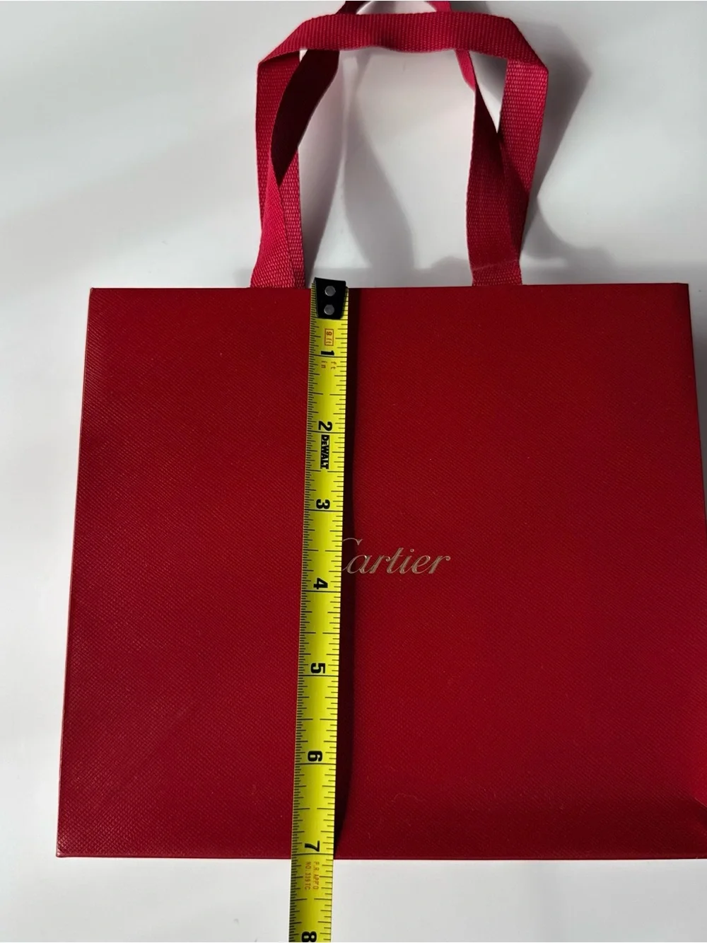 Brand New Cartier 100% Authentic Gift Bag Tote 8x7x3 RED
